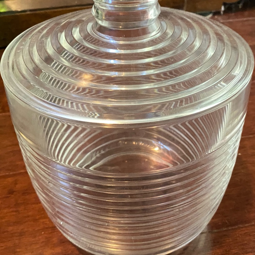 Retro Ice Bucket or Snack Container with Lid by Majestic, Ribbed Acrylic